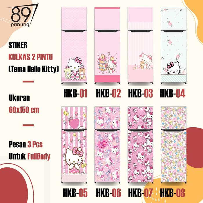 Gambar Stiker Kulkas 2 Pintu - Hello Kitty dari CV. 89 Printing undefined Tokopedia