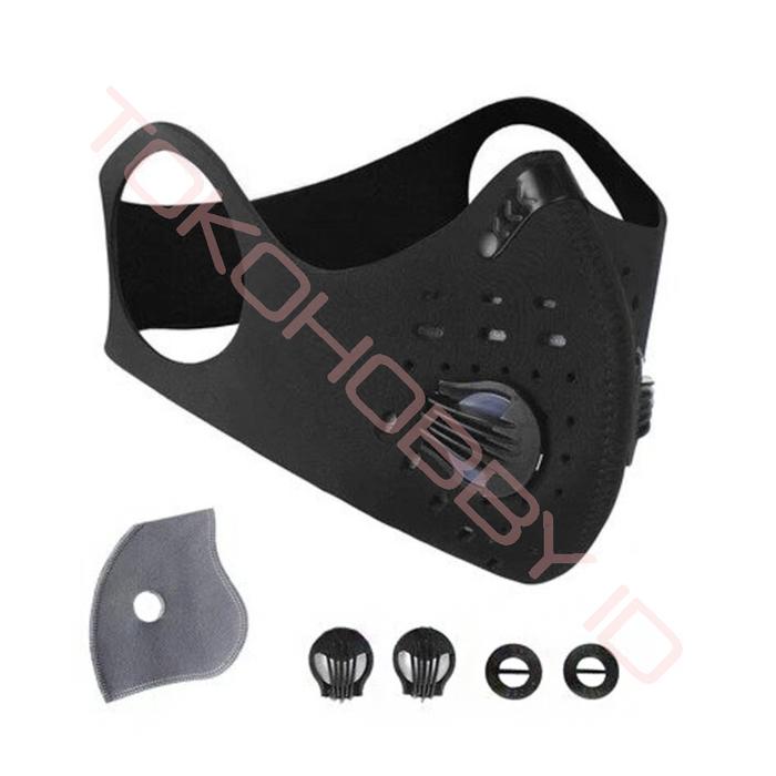 Gambar Masker Sport Sepeda Lari Jogging Motor Karbon Aktif Anti Virus KN95 - Hitam dari TOKOHOBBY.ID undefined Tokopedia