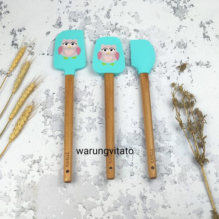 Gambar SILICONE SPATULA SET 3 SERBAGUNA FOODGRADE - Lady Owl dari warungvitato undefined Tokopedia