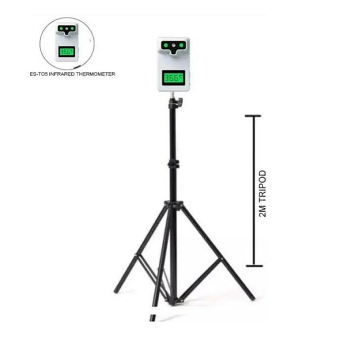 Gambar Termometer Dinding / Standing Infrared Thermometer Non Contact ES-T05 - Unit dan Tripod dari Medstore168 undefined Tokopedia