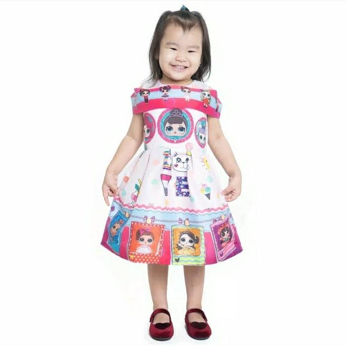Gambar Gaun Anak Perempuan/Baju Ulang Tahun anak import bahan satin bidral dari Man Cloth undefined Tokopedia