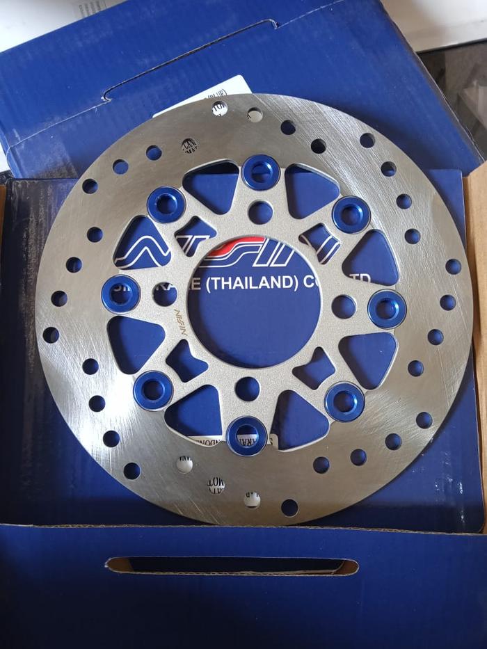 Gambar Piringan Disc cakram depan Nissin 190mm beat fi-karbu-scoopy dll - Biru dari IRON HOUSE undefined Tokopedia