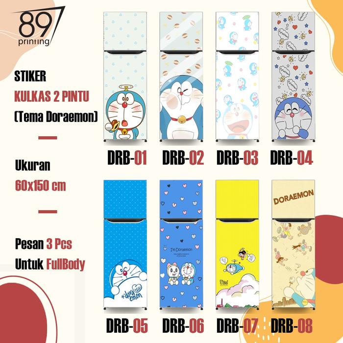 Gambar Stiker Kulkas 2 Pintu - Doraemon dari CV. 89 Printing undefined Tokopedia