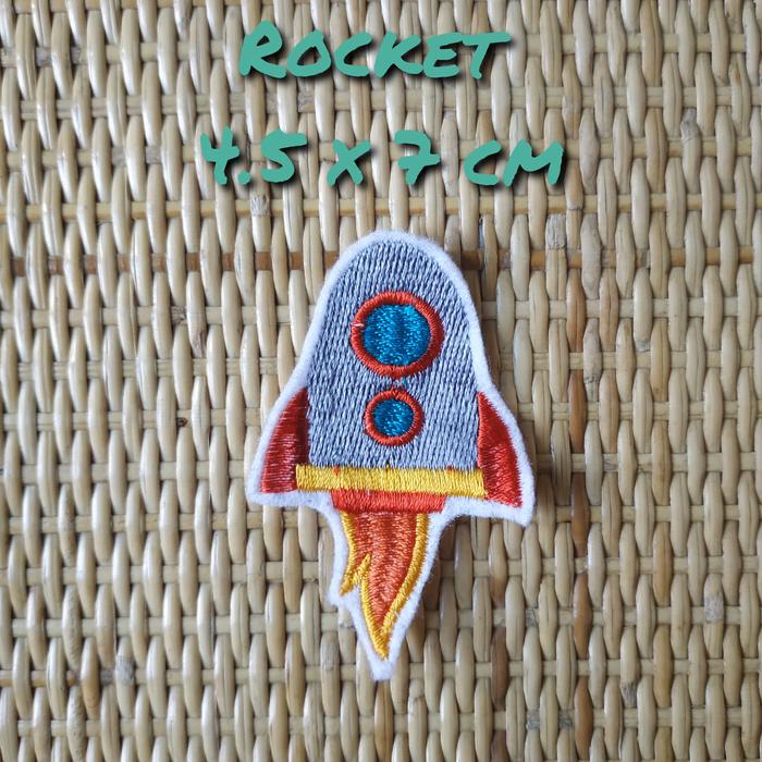 Gambar Patch Bordir Jahit Space - Rocket dari LeBenz Store undefined Tokopedia