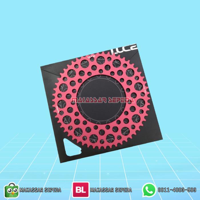 Gambar CHAINRING SEPEDA LIPAT MERK LUCE RED&BLACK SIZE 54&56T - Merah, 54 dari Makassar Sepeda undefined Tokopedia