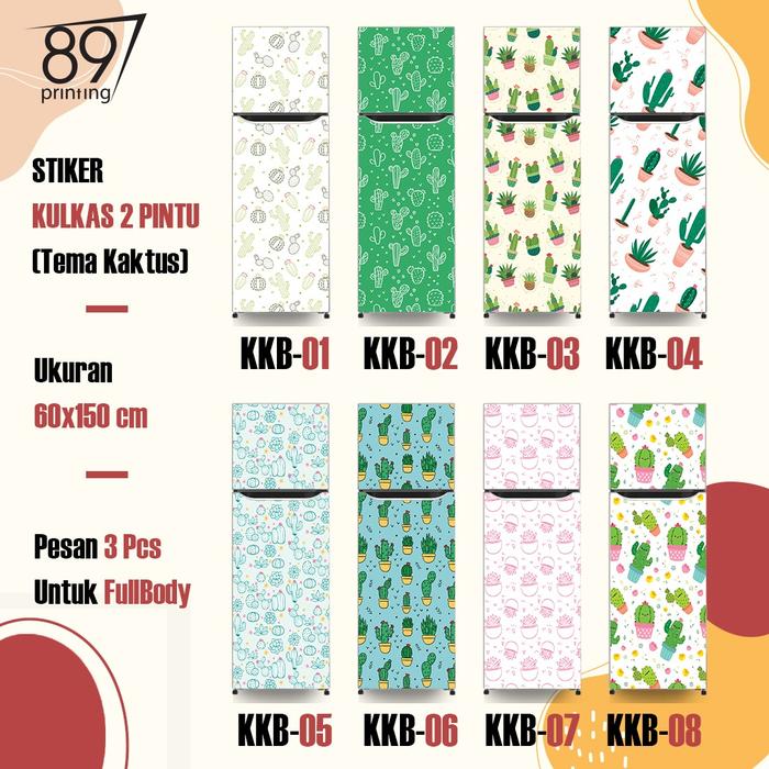 Gambar Stiker Kulkas 2 Pintu - Kaktus dari CV. 89 Printing undefined Tokopedia