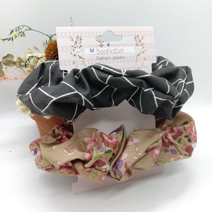 Gambar PAKET ISI 2PCS SCRUNCHIE HIJAB CEPOL KARET IKAT RAMBUT KOREA SCP002 - PAKET D dari Rich_Accessories undefined Tokopedia
