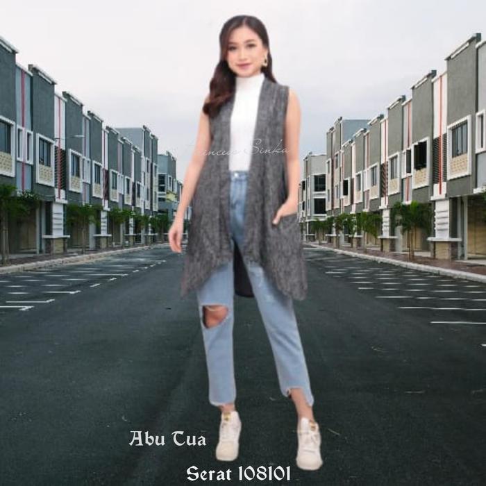 Gambar Outer Cardy Rompi Outerwear Wanita - Abu Tua dari TokTikTop undefined Tokopedia