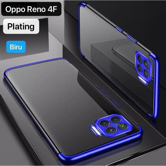 Gambar Case Oppo Reno 4F Case Plating Premium Softcase - Biru dari toko besar accessories undefined Tokopedia