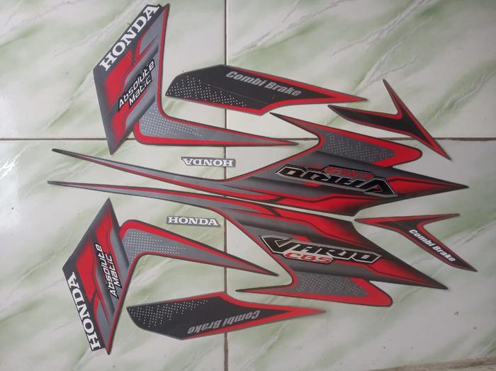 Gambar stiker striping honda vario CBS 110 2009 2010 - Merah dari erul percetakan undefined Tokopedia