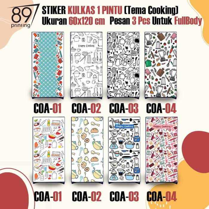 Gambar Stiker Kulkas 1 Pintu - Cooking dari CV. 89 Printing undefined Tokopedia
