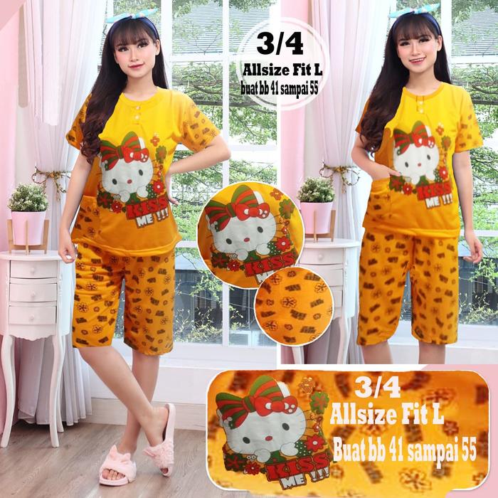 Gambar BAJU TIDUR WANIT CELANA 3/4 ALL SIZE FIT L/ BABY DOLL /TERMURAH dari LOOK LOOK Jakarta Barat Tokopedia