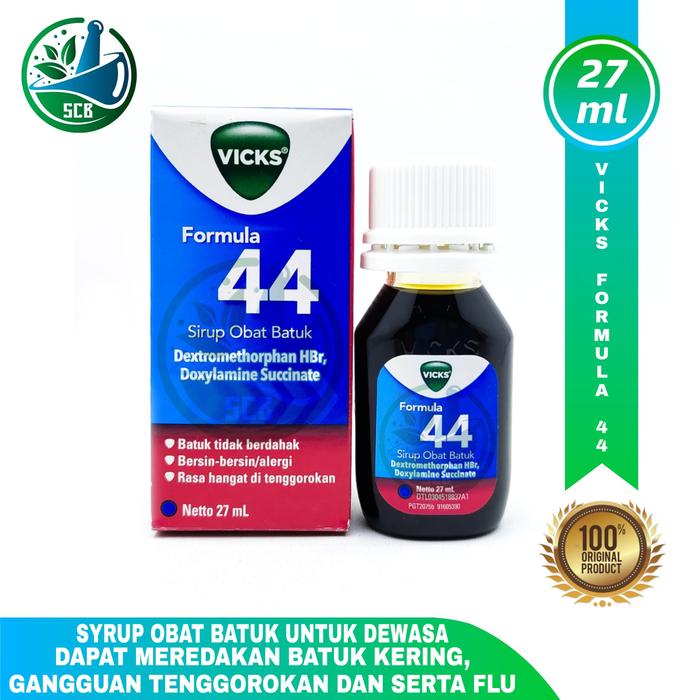 Gambar Vicks Formula 44 Anak & Dewasa Semua Ukuran - Sirup Obat Batuk - Dewasa 27ml dari SCB88 undefined Tokopedia