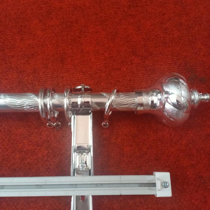 Gambar rel gorden double fitrase fulset 100cm - silver, 200cm dari central jaya cikampek undefined Tokopedia