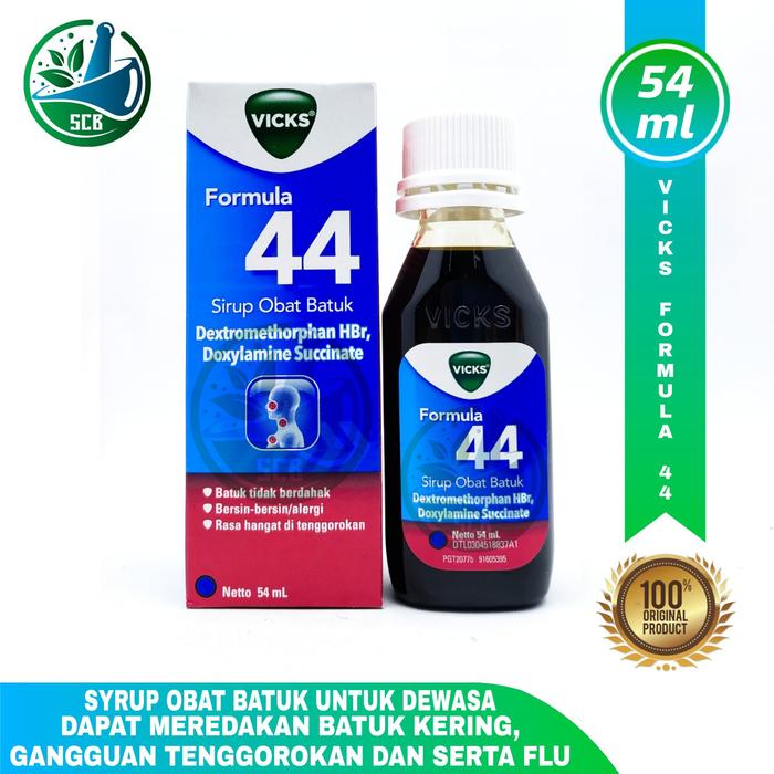 Gambar Vicks Formula 44 Anak & Dewasa Semua Ukuran - Sirup Obat Batuk - Dewasa 27ml dari SCB88 undefined 5 Tokopedia