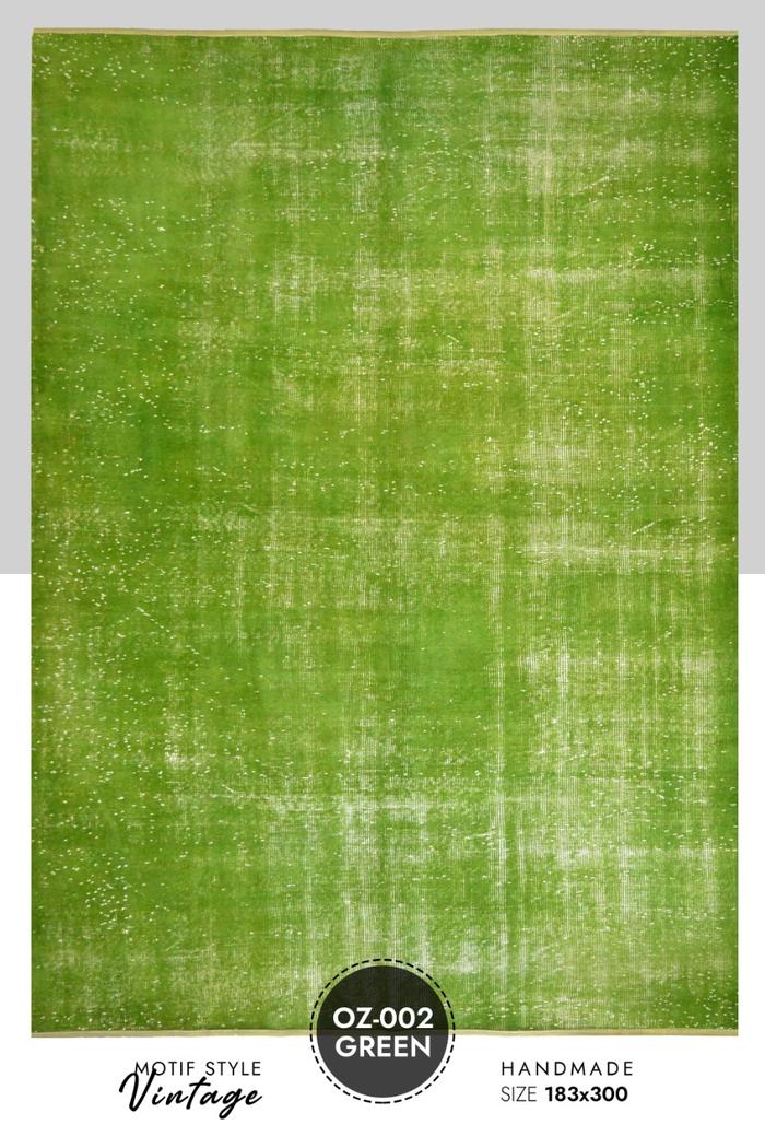 Gambar Karpet Handmade Made In Turki Green 183x300 dari Rumi Carpet and Gallery undefined Tokopedia