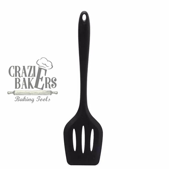 Gambar Spatula Masak Silikon Food Cooking Utensil - Hitam dari Crazie Bakers Baking Tools undefined Tokopedia