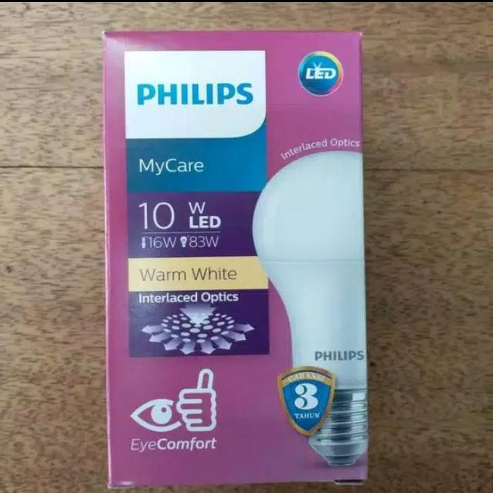 Gambar Lampu LED Philips 10 Watt Kuning Warm white dan Putih Cool daylight - Kuning dari RL ELEKTRIK undefined Tokopedia