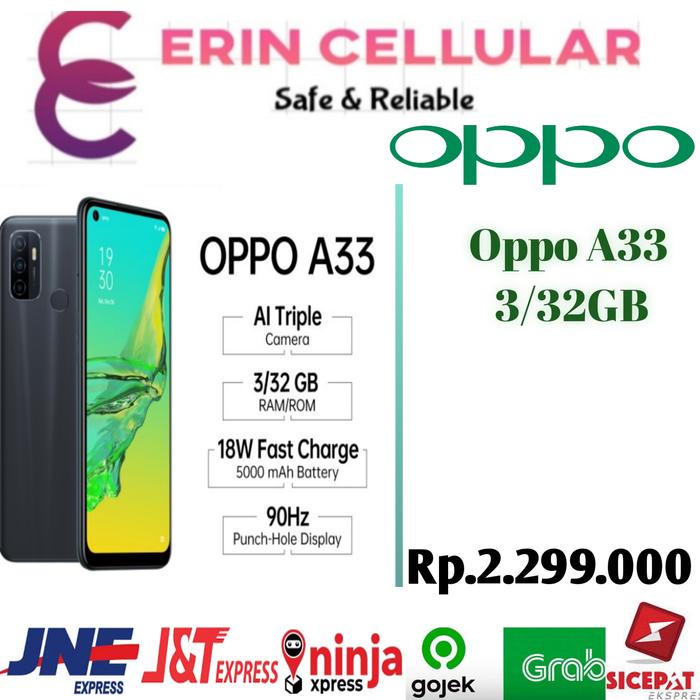 Gambar Hp NEW OPPO A33 2020 RAM 3/32GB - BLACK & HIJAU - Hitam dari ERIN CELULAR undefined Tokopedia