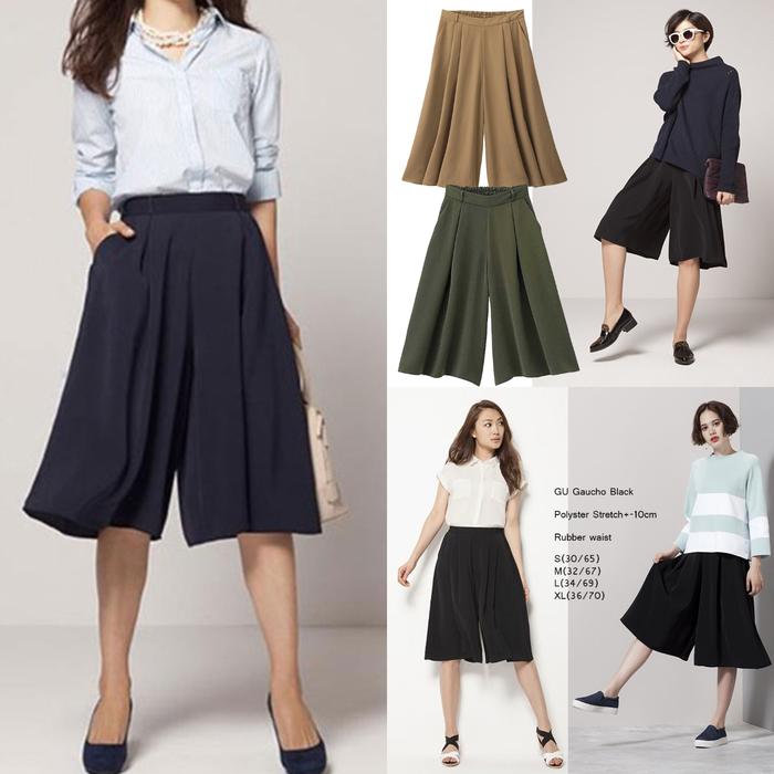 Celana Kulot Branded GU Gaucho Pant 