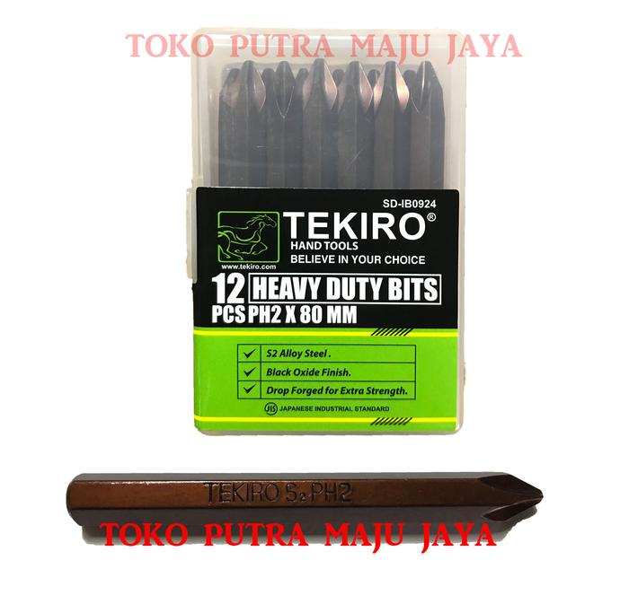 Gambar MATA OBENG KETOK TEKIRO PH2 X 80 MM / HEAVY DUTY BITS TEKIRO PH2 dari Putra Maju Jaya7 undefined Tokopedia