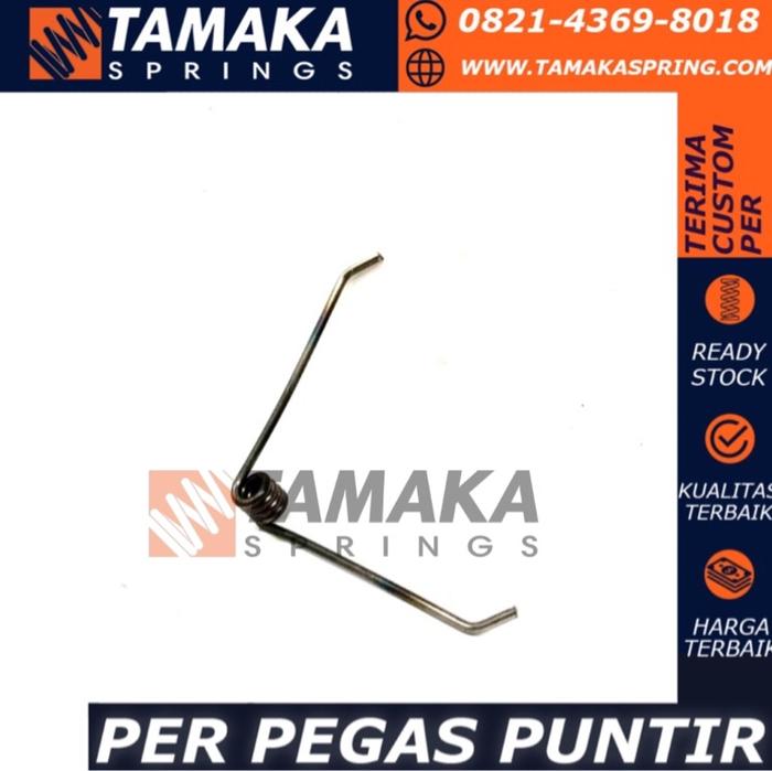 Jual Per Spring Torsi / Puntir OD 8mm Kawat 2mm P. Kaki 60mm Baja ...