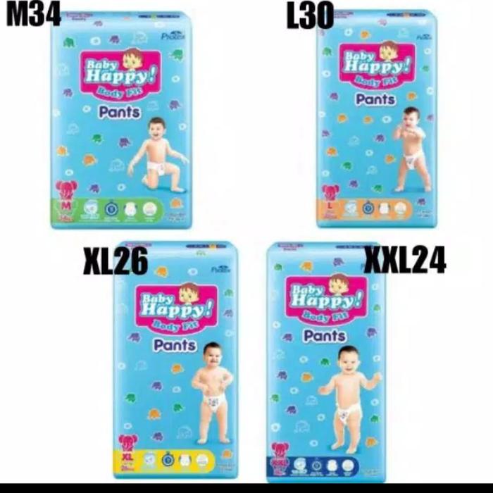 Promo Harga BABY HAPPY Body Fit Pants XXL24 24 pcs - Tokopedia