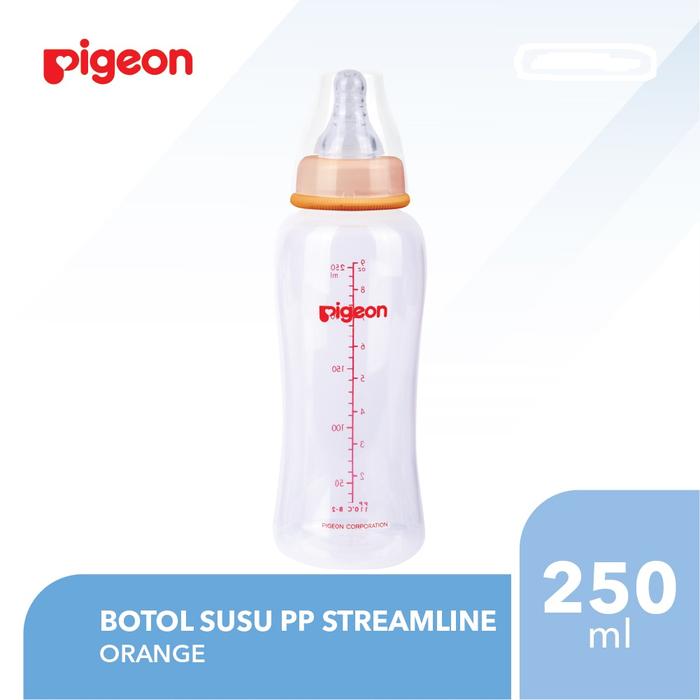 Gambar PIGEON Botol PP Clear Streamline 250Ml - Yellow - Orange dari Babypapayaid undefined Tokopedia