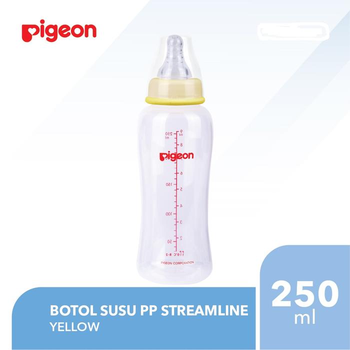 Gambar PIGEON Botol PP Clear Streamline 250Ml - Yellow - Kuning dari Babypapayaid undefined Tokopedia