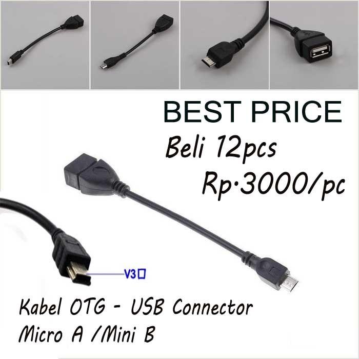 Jual OTG Kabel Adaptor MIKRO USB MINI USB OTG Cable Connect Kit