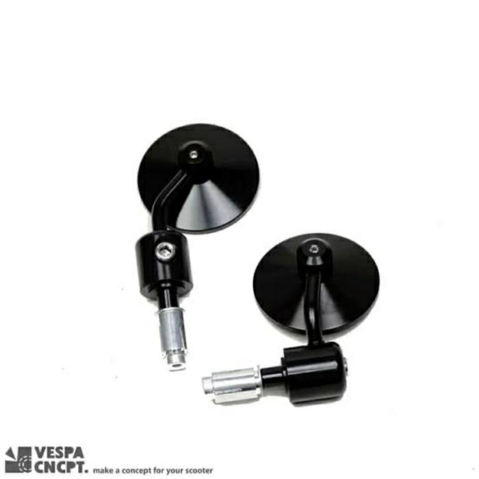 Gambar Spion Jalu - Bar End Mirror Bulat Full Cnc Oberon Vespa Universal - Black dari Winner Motoshop_NEW undefined Tokopedia