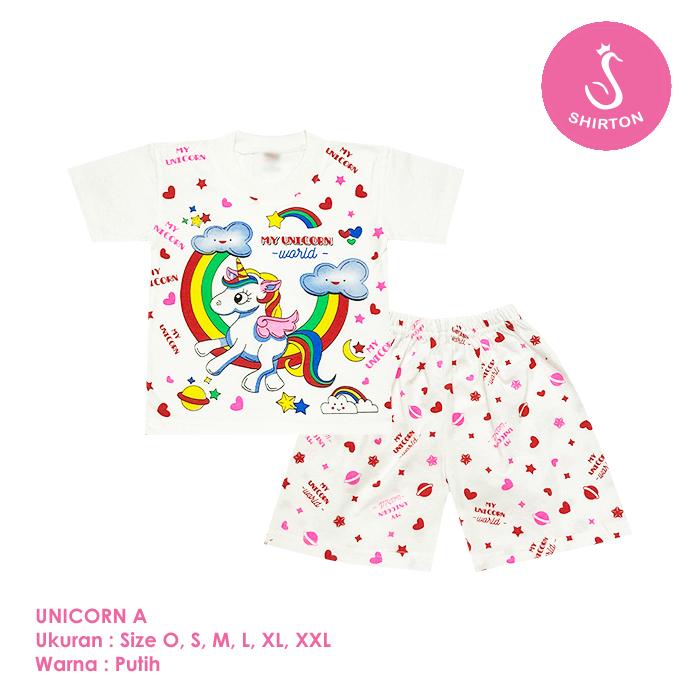 Gambar Baju Setelan Anak Perempuan My Unicorn Model A Shirton - UNICORN A, Size O dari shirton undefined Tokopedia