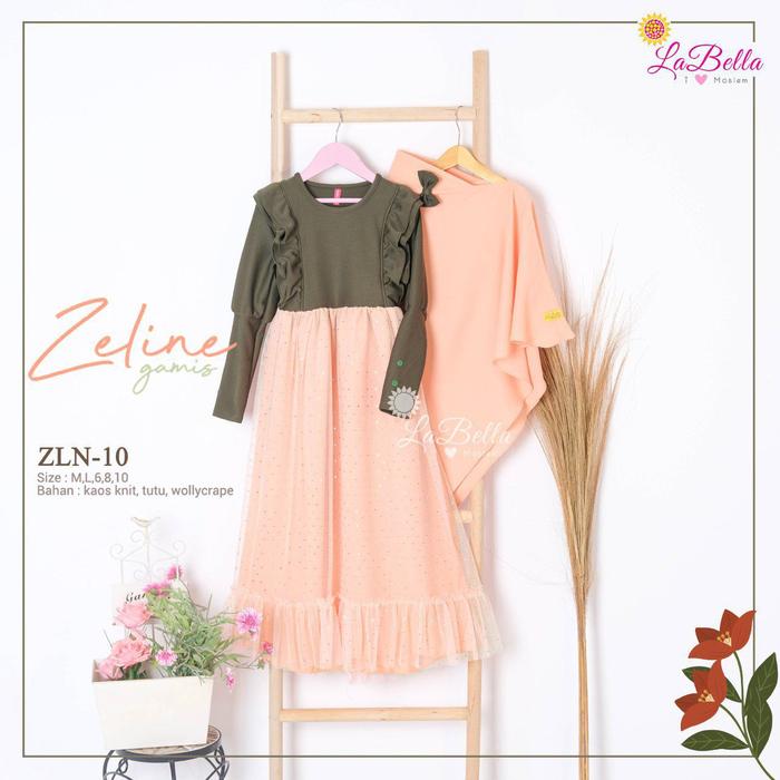 Gambar GAMIS ANAK ZEALIN BY LABELLA - Peach, M dari MARET SHOP 2 undefined Tokopedia