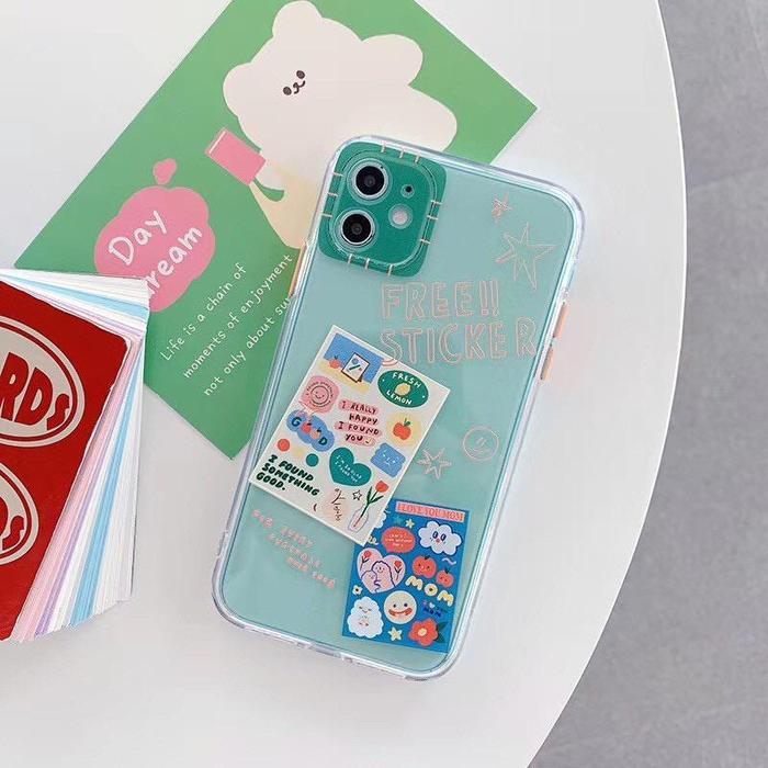 Gambar CHARA LENS CASE iPhone 11 11Pro 11ProMax 7 8 Plus XSMax XR Case Bening - HAPPY IN GREEN, IPH 7PLUS 8PLUS dari kokoro_id undefined Tokopedia
