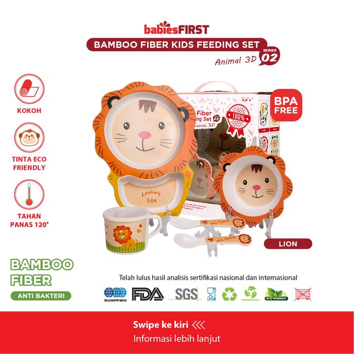 Gambar Babiesfirst Bamboo Feeding Set / Tempat Makan Anak / Set Alat Makan - Lion dari IQAngel undefined Tokopedia