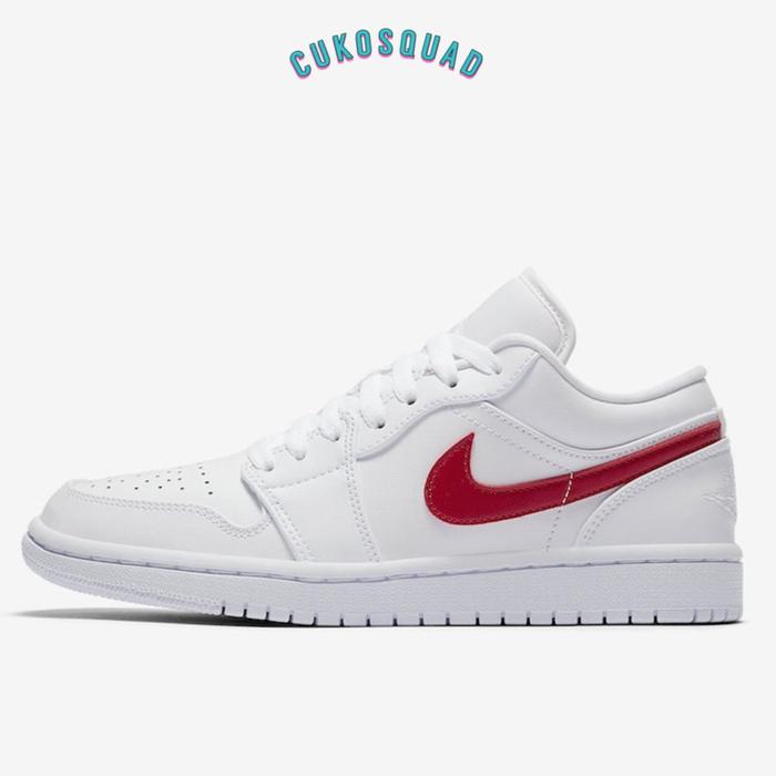 Jual AIR JORDAN LOW WHITE UNIVERSITY RED Jakarta Selatan