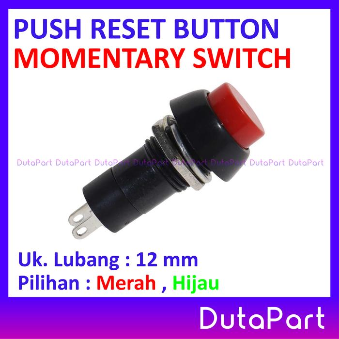 Gambar Push Reset Button Momentary Reset Switch Saklar PB-305B Kualitas Bagus - Merah dari DutaPart_NEW undefined Tokopedia