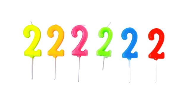 Gambar LILIN ANGKA ULANG TAHUN KOREA WARNA WARNI / LILIN HAPPY BIRTHDAY - ANGKA 2 dari Papetarie Stationery Indonesia undefined Tokopedia