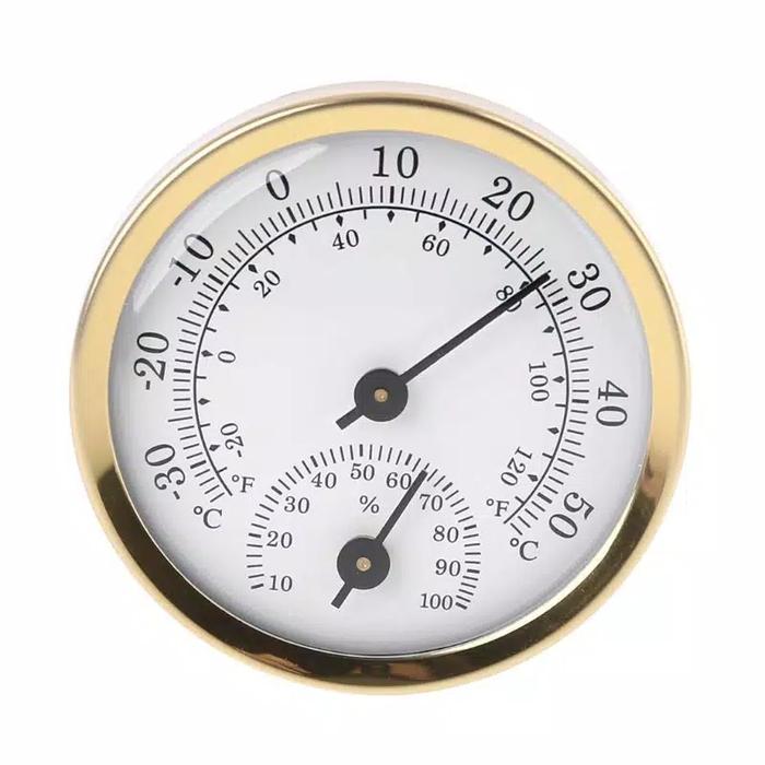 Gambar Termometer Higrometer Analog Thermometer Hygrometer Humidity meter - Emas dari bajunisatokopedia undefined Tokopedia