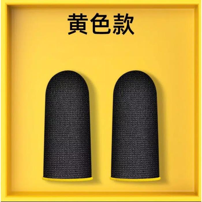 Gambar Sarung Jari Jempol Gaming Mr Q - Untuk Main Game PUBG, ML, dll (2 pcs) - Lis Kuning dari SGX undefined Tokopedia