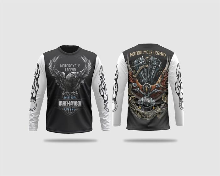 Gambar Kaos Printing Lengan Panjang Pria HARLEY DAVIDSON 3D FullPrint ART 1 - S dari customkeep undefined Tokopedia
