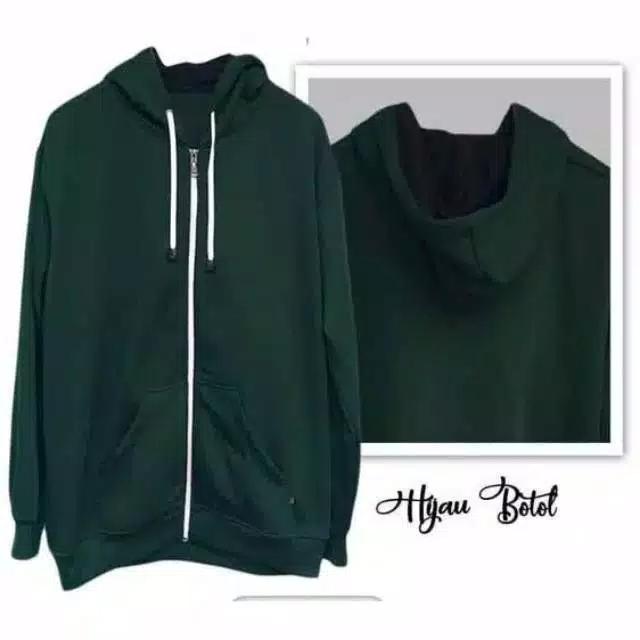 JAKET HOODIE POLOS TERLARIS PRIA WANITA S M L XL 2XL 3XL 4XL 5XL S, Merah
