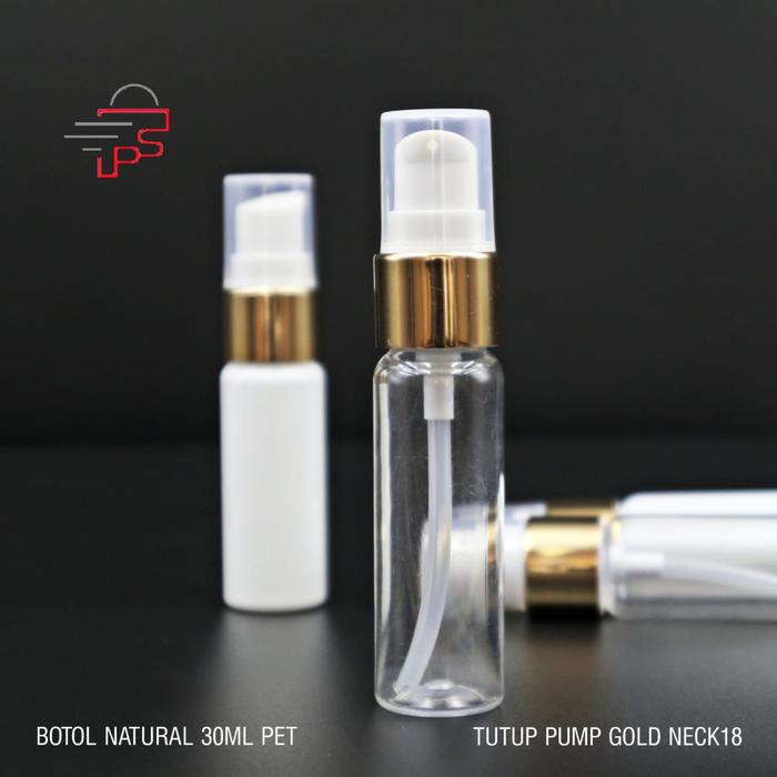 Gambar Botol pump 20ml / pump 30ml_ pump gold / silver - 30ML NATURAL dari Putra Sukapura Pack undefined Tokopedia