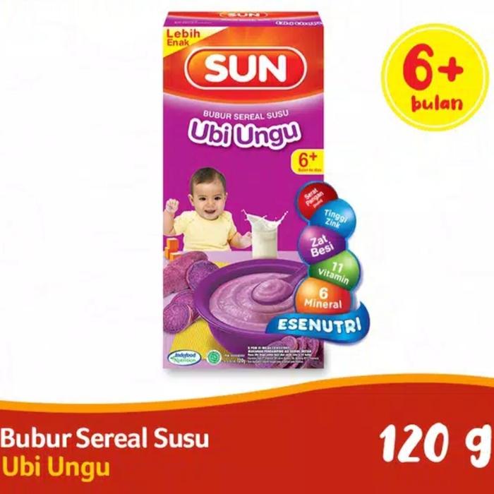 Gambar SUN Bubur Sereal Susu Ubi Ungu 120 g Box x 1 Pcs/sun/bubur bayi dari sollahcell undefined Tokopedia