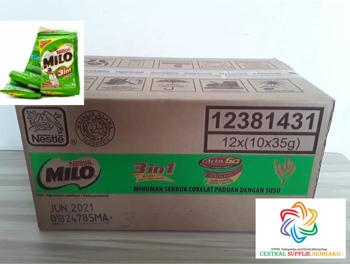 Gambar Milo 3 in 1 Activ-Go Minuman Coklat [35gr /120sachet /1 karton ] dari Central Grosir Supplie undefined Tokopedia