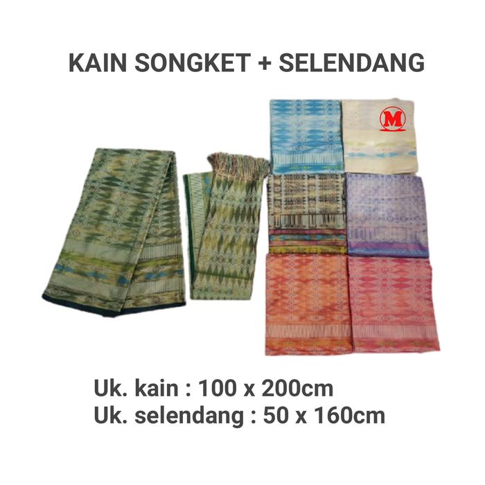 Gambar Kain Songket Kalimantan plus Selendang type A dari sentra matahari undefined Tokopedia