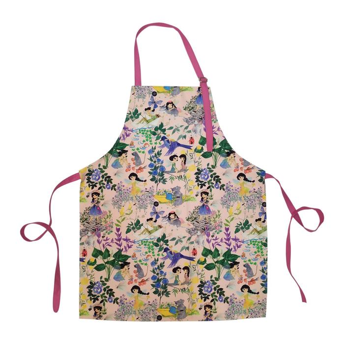 Gambar Apron / Celemek Secret Garden Kamalika Artprints - Merah Muda dari Kamalika Artprints undefined Tokopedia