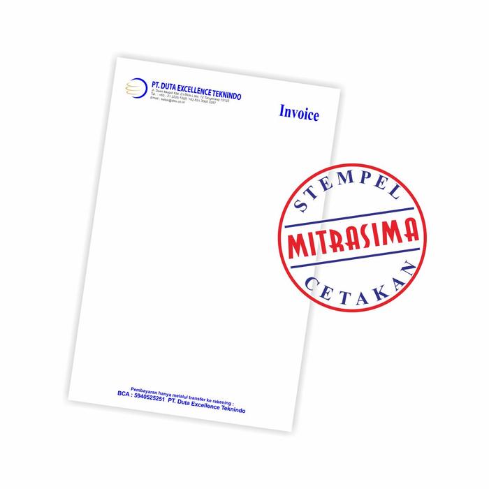 Gambar Nota, Faktur, Surat jalan, Tanda terima, Kwitansi 1 folio Rangkap 2 - Cetak 3 warna, Pake Nomorator dari Mitrasima Stamp undefined Tokopedia