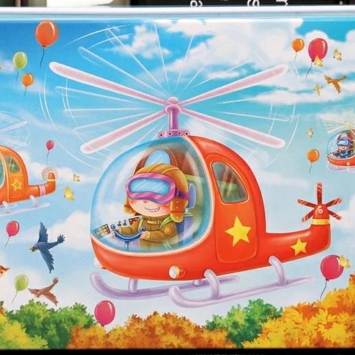 Gambar Puzzle in Tin Box 60 Pieces - Puzzle Anak Mainan Edukasi - Helicopter dari Little Tickles undefined Tokopedia