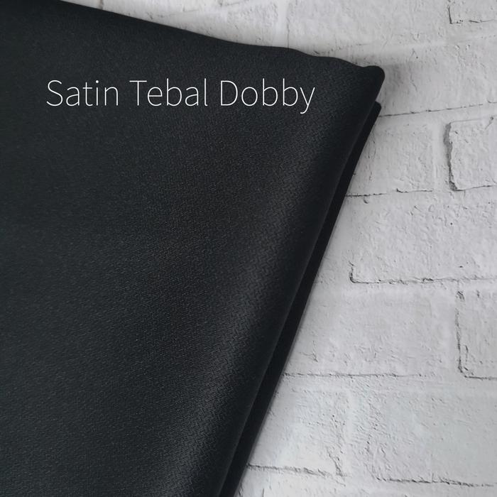 Jual Kain Satin Tebal Dobby Warna Hitam Per 0 5 Meter Jakarta Utara Pasar Textile Tokopedia